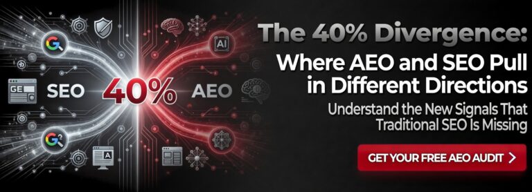 The 40% Divergence: Where AEO and SEO Pull in Different Directions